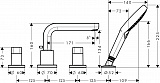 Смеситель Hansgrohe Metris S 31443000 на борт ванны фото 2