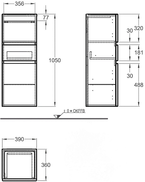Тумба Geberit Renova Plan 39 см 869033000 фото 3