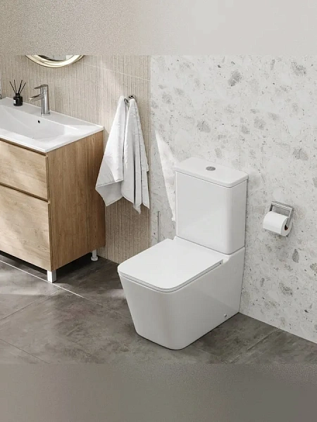 Унитаз-компакт Watersense Eva W00748 напольный безободковый с микролифтом фото 3