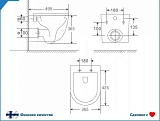 Унитаз Watersense Milana S W00080 подвесной безободковый с микролифтом фото 7
