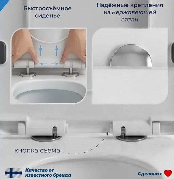 Унитаз Paomo Eva PO-40312 подвесной безободковый с микролифтом фото 4