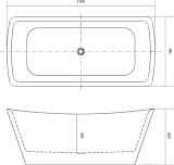 Акриловая ванна Aquatek Верса 170x80 см AQ-4777 отдельно стоящая фото 3