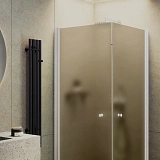 Душевой уголок MaybahGlass 90x90 MGY-1301-1 профиль белый стекло бронза фото 2