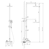 Душевая стойка Lemark Bellario  LM6862C со смесителем фото 2