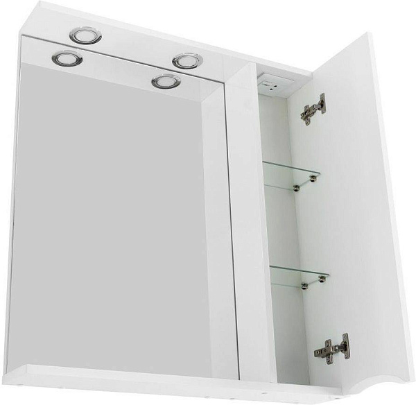 Зеркало-шкаф BelBagno Marino 70x75 MARINO-SPC-700/750-1A-BL-P-R правое с подсветкой фото 7