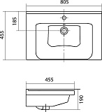 Мебельная раковина Santek Миранда 80 1WH302251 фото 4