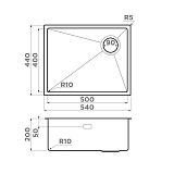 Мойка для кухни Omoikiri TAKI 54 см 4997092 фото 2