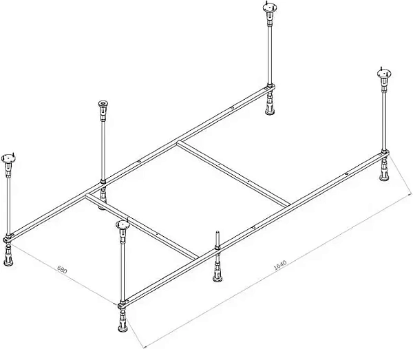 Каркас для ванн 170x80 AM.PM Func W84A-170-080W-R с монтажным набором фото 2