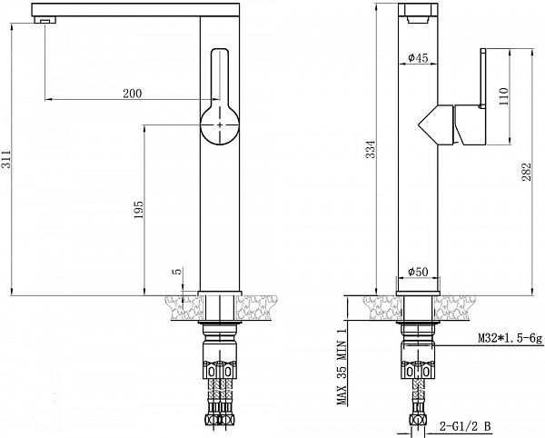 Смеситель Steel Hammer SH 7028 INOX для кухонной мойки фото 2