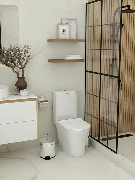 Унитаз-компакт Paomo Belinda Pro Vortex PO-40811 напольный безободковый с микролифтом фото 5