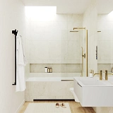 Шторка для ванны MaybahGlass 30x140 MGV-248-3у профиль золото стекло бесцветное фото 3