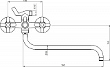 Смеситель Kaiser Carlson 11055 для ванны с душем фото 2