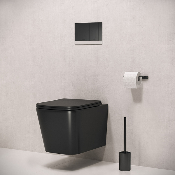Клавиша смыва Iddis Unifix UNIS1MBi77 черный матовый фото 2