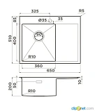 Мойка для кухни Omoikiri Akisame 65 см 4973097 фото 3