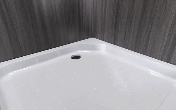 Душевой уголок Esbano 100x200x100 ESUGR8034 профиль хром стекло матовое рифленое фото 9