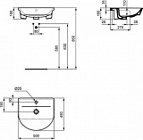 Раковина Ideal Standard Connect Air Arc 50 см E035801 фото 2