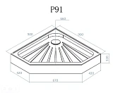 Душевой поддон Ceruttispa 90x90 P91C трапеция фото 2