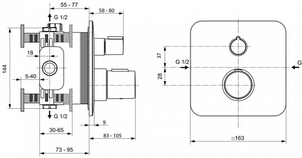 Термостат Ideal Standard Tonic II A6344AA для душа фото 3