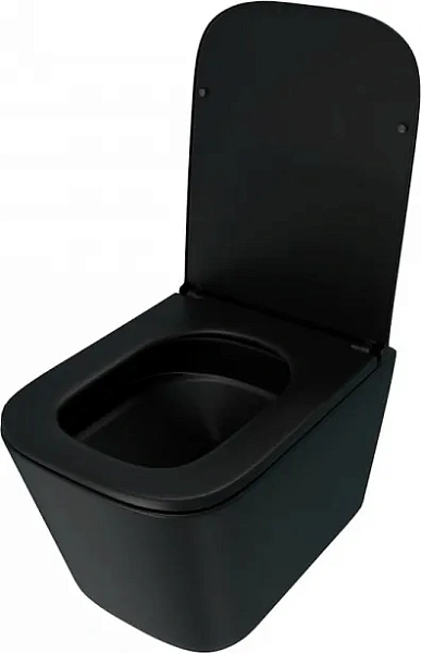 Унитаз Paomo Eva Pro Vortex Black PO-40311 подвесной безободковый с микролифтом фото 6