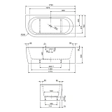 Акриловая ванна Cezares Slim 180x80 SLIM CORNER-180-80-60-R-NERO-SET с комплектом креплений и панелью и сливом-переливом правая фото 5