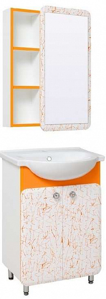 Мебель для ванной Runo Капри 55 напольная оранжевая фото 1