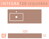 Раковина Acquabella Integra 120 см ENCIMERA.INTEGRA_CF_SLATE_120_NEGRO_SX левая фото 2