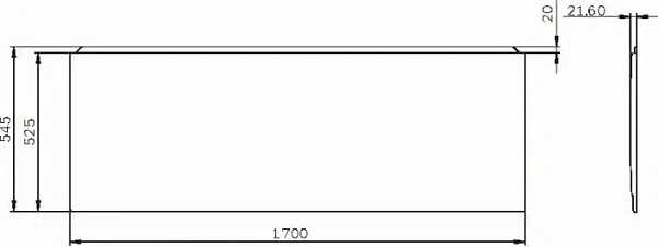 Фронтальная панель для ванны 170х70 AM.PM X-Joy W94A-170-070W-P1 фото 4