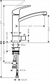 Смеситель Hansgrohe Focus M41 31803000 для кухонной мойки фото 2