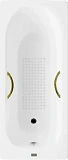 Чугунная ванна Vinsent Veron Soissons VCN1707042H/VH0015GD-AS с дугообразными золотыми ручками 
и антискользящим покрытием фото 1