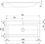 Раковина Ravak Clear 80 см XJJ01180000 фото 9