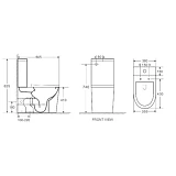 Унитаз-компакт WeltWasser SK санфаянс WW SALZBACH 001MT-BL напольный безободковый с микролифтом фото 2