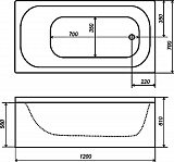 Акриловая ванна Triton Стандарт 120x70 Н0000099325 фото 5