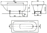 Стальная ванна Kaldewei Saniform 150x70 111630003001 антигрязевое и противоскользящее покрытие фото 3