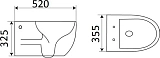 Унитаз CeramaLux CL2196 -1 подвесной безободковый с микролифтом фото 9