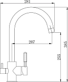 Смеситель Aquanika Comfort AQC06BL для кухонной мойки фото 2