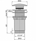 Донный клапан для раковины AlcaPlast A395 хром фото 2