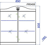 Зеркало-шкаф Aqwella Franchesca 85x94 FR0408 фото 3