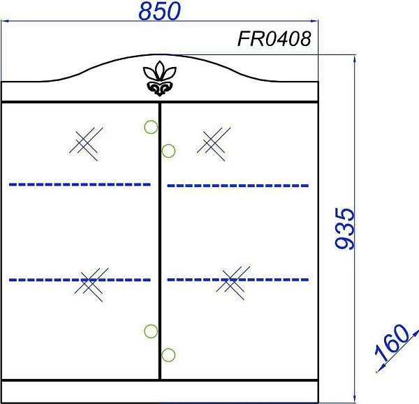 Зеркало-шкаф Aqwella Franchesca 85x94 FR0408 фото 3