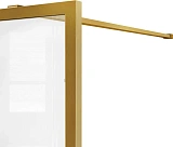 Душевая перегородка Vincea Walk in HC Art 100x200 VSW-1HC100CFBG профиль золотистый стекло прозрачное и рифленое фото 4