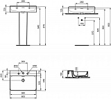 Раковина Ideal Standard Conca 60 см T381901 фото 3