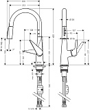 Смеситель Hansgrohe Talis M51 72813000 для кухонной мойки фото 5