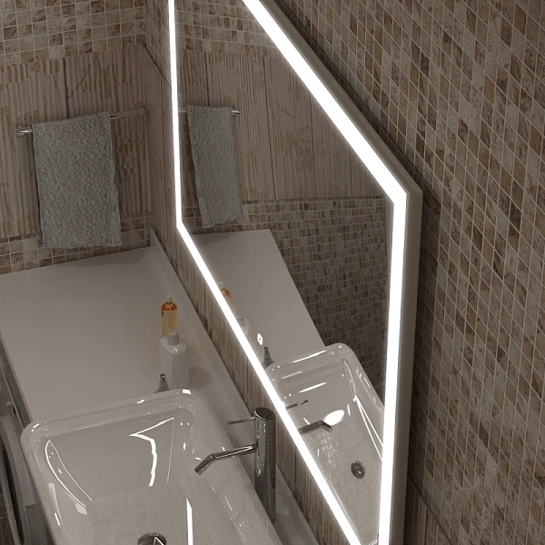 Зеркало Mixline Ливия 80x120 4620001988013 с подсветкой фото 5