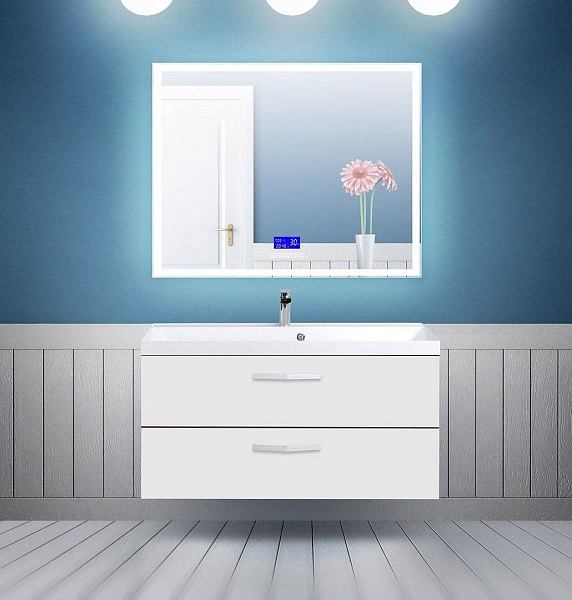 Зеркало BelBagno 100x80 SPC-GRT-1000-800-LED-TCH-RAD с подсветкой фото 9