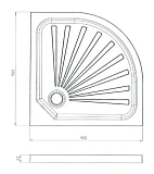 Душевой поддон Poseidon Modern 90x90 01мод9090н полукруглый фото 2