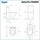 Унитаз-компакт Teymi Eva Pro W00138 напольный безободковый с микролифтом фото 14