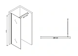 Душевая перегородка ABBER Immer Offen 120x200 AG61120B стекло прозрачное профиль черный фото 4