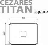 Раковина Cezares Titan 50 см TITAN-SQUARE-50-38-17-LVB фото 3