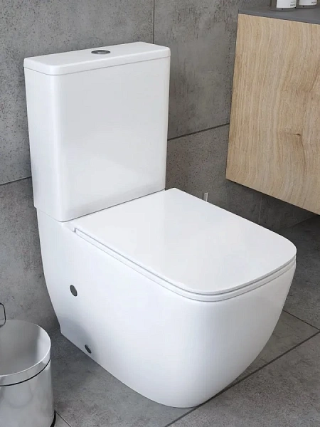 Унитаз-компакт Watersense Mandy Vortex W01855 напольный безободковый с микролифтом фото 7