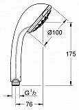 Душевая лейка Grohe Relexa Five 28796000 фото 6