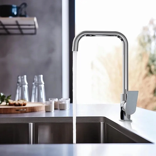 Смеситель Aquatek Лира AQ1480CR для кухонной мойки фото 6